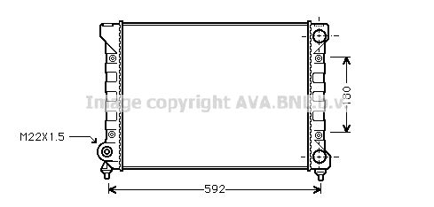 AVA QUALITY COOLING radiatorius, variklio aušinimas VW2111